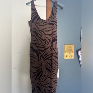 Brown bodycon dress